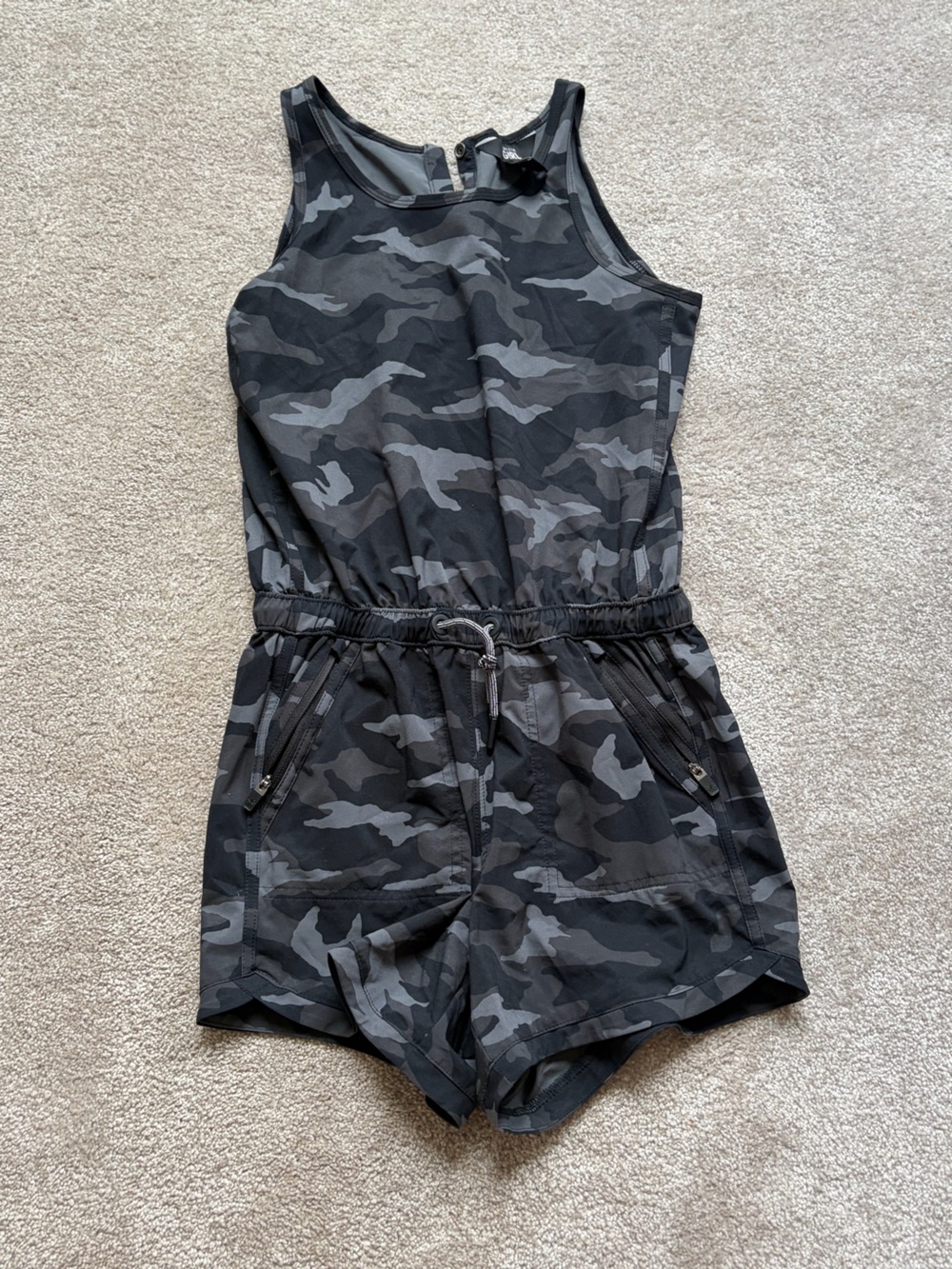 Athleta Black and Gray Camo Drawstring Jogger